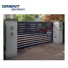 Modern Aluminium Horizontal Slat Gate Composite Privacy Gate For Backyards